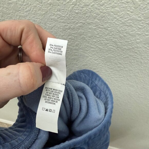 Offline by Aerie After Party Blue Velour Jogger Pant w Pockets Womens size Large - Picture 4 of 5